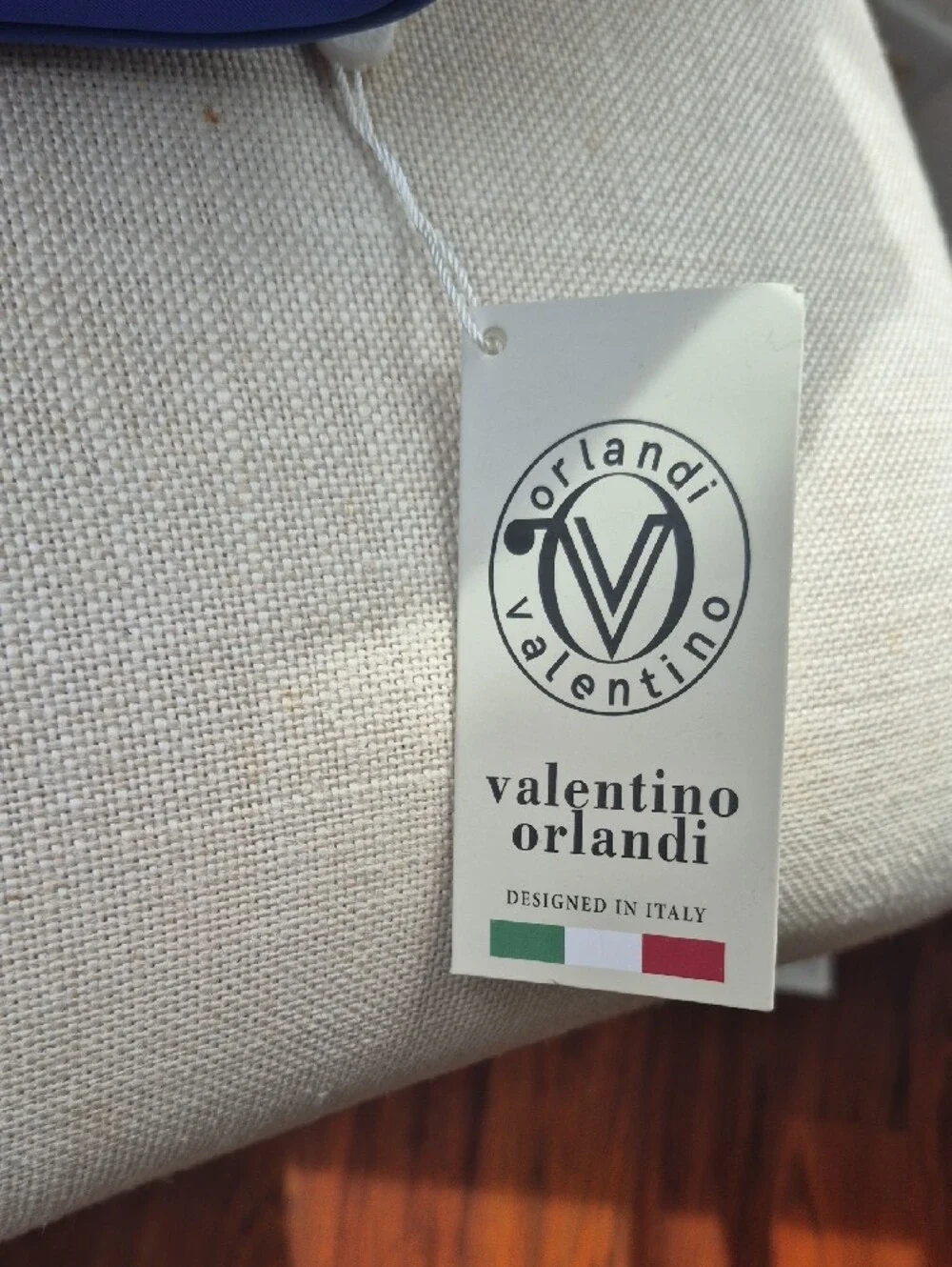 Valentino Orlandi Cobalt Blue Shoulder Bag with Logo Charm